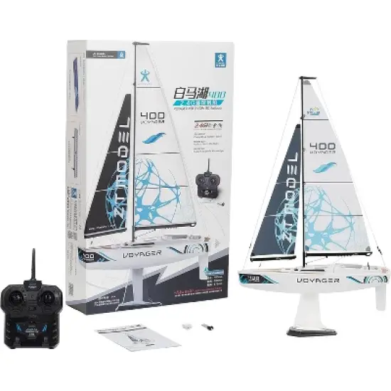 Playsteam Voyager 400 Motor-Power RC Sailboat - Blue image {3}