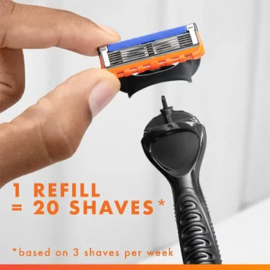 Gillette Fusion5 Power Razor for Men - 1 Gillette Power Razor Handle + 2 Blade Refills image {5}