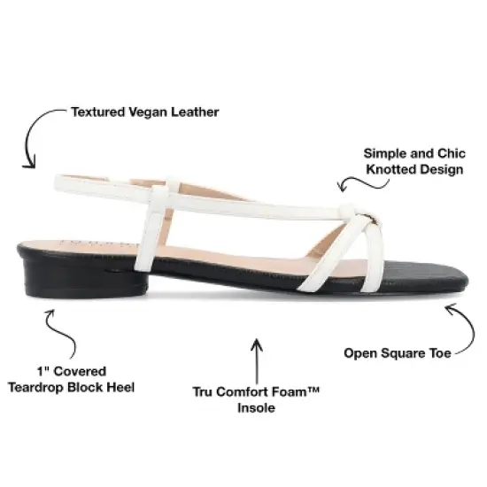 Journee Collection Womens Bridget Sling Back Low Block Heel Sandals image {7}