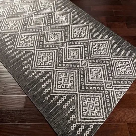 Mark & Day Hamme Rectangle Woven Indoor and Outdoor Area Rugs Black/White
 image {3}