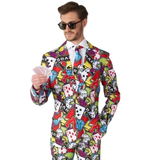 Suitmeister Men's Party Suit - Casino Icons - Multicolor image {2}