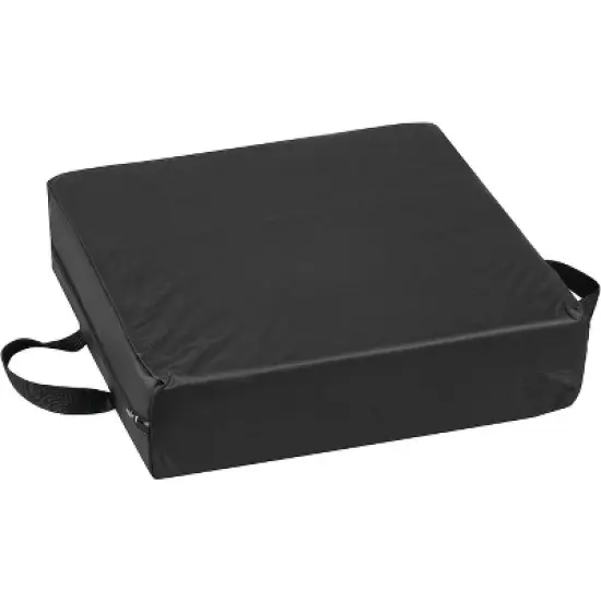 DMI Comfort Seat Cushion for Soft and Firm Support on Wheelchairs, Office Chairs, Dining Chairs and Stadium Seats, Standard Foam, 16 x 16 x 4, Black image {1}