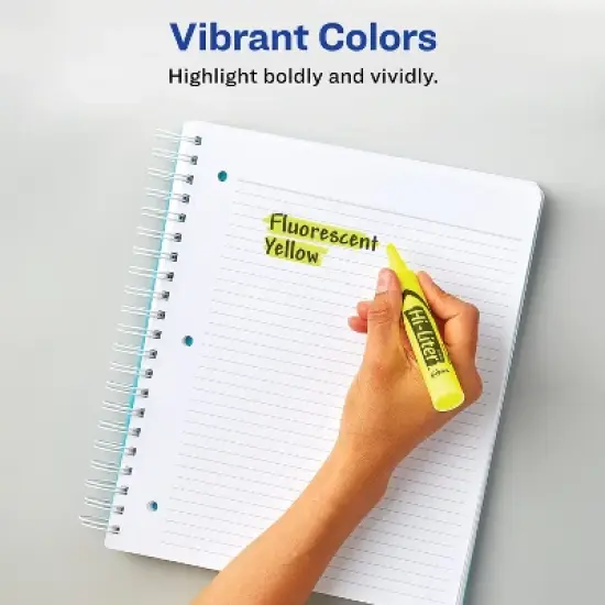 Avery Hi-Liter Value Pack Desk-Style Highlighters, Smear Safe Ink, 200 Fluorescent Yellow Highlighters (24130) image {5}