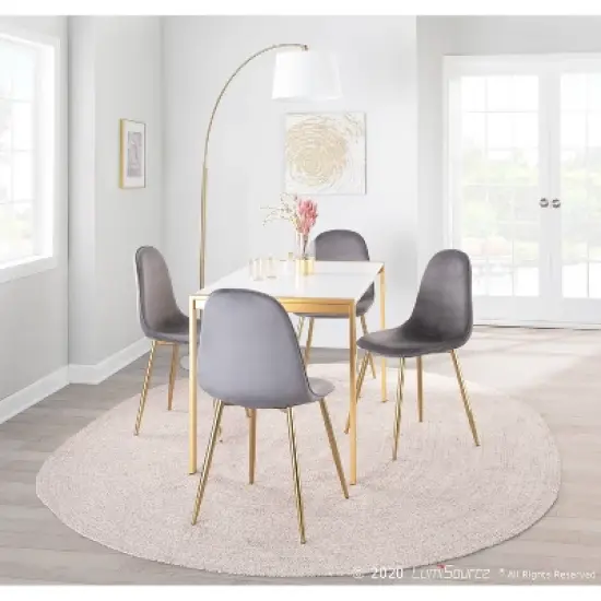 Set of 2 Pebble Contemporary Dining Chairs - LumiSource image {12}