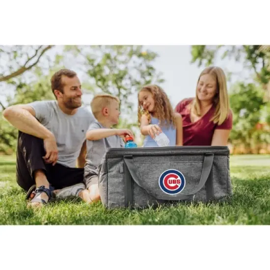 MLB Chicago Cubs 64 Can Collapsible Cooler - Heathered Gray image {4}