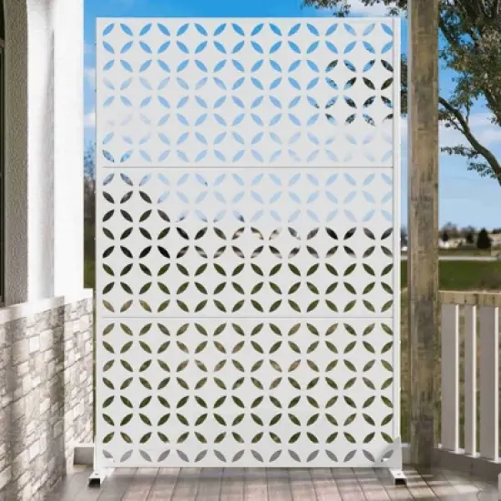 Dovelina Metal Privacy Screen Free Standing 6 ft. H x 4 ft. image {2}