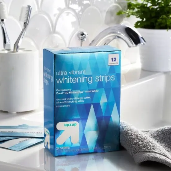 Ultra Vibrant Whitening Strips -12 Day Treatment - 24ct - up & up&trade; image {1}