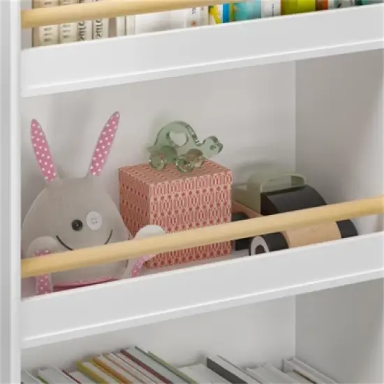 YONWAY Kids Bookshelf, 3-Tier Bookcase, Book Organizer, toy Storage Cabinet Organizer for Kids Rooms, Bedroom, Playroom, Nursery, White image {7}