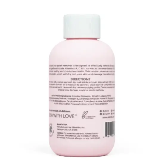 ella+mila Soy Nail Polish Remover - Lavender - 4 fl oz image {1}