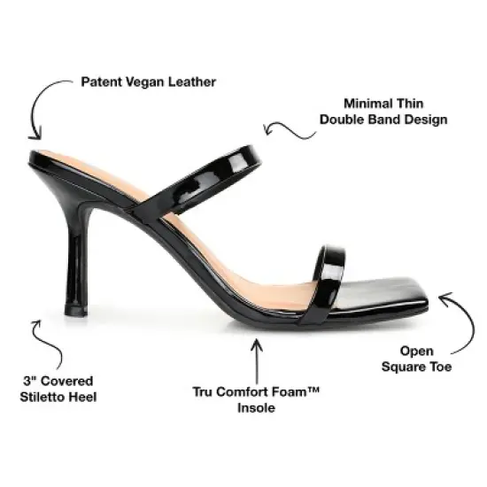 Journee Collection Womens Brie Tru Comfort Foam Open Toe Mid Stiletto Pumps image {7}