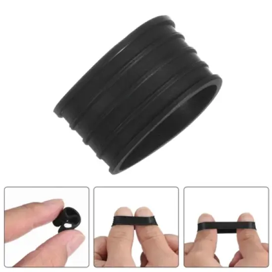 Unique Bargains Silicone Non-Slip Wear-Resistant Badminton Racket Handle Grip Rings 6 Pcs image {3}