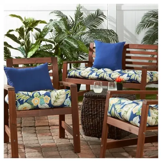 Marlow Floral Outdoor Seat Cushion - Kensington Garden image {2}