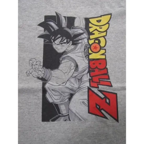 Bioworld Dragon Ball Z Goku Rotated Logo Boy's Athletic Heather T-shirt image {1}