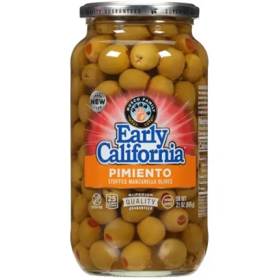 Early California Pimiento Stuffed Manzanilla Olives - 21oz image {3}