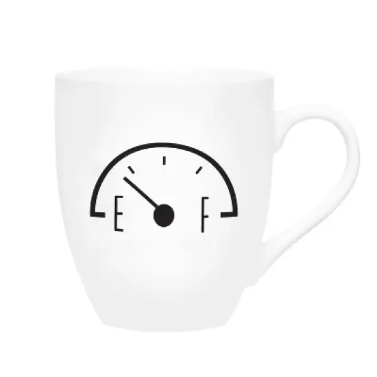 Pearhead Dadlife/Fuel Gauge Ceramic Mug drinkware - White 16oz image {2}