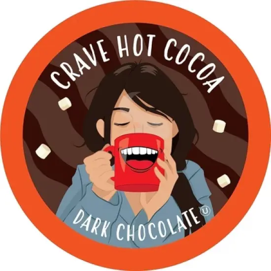 Crave Beverages Hot Chocolate Flavored Pods,Keurig 2.0, Dark Chocolate, 40 Count image {1}