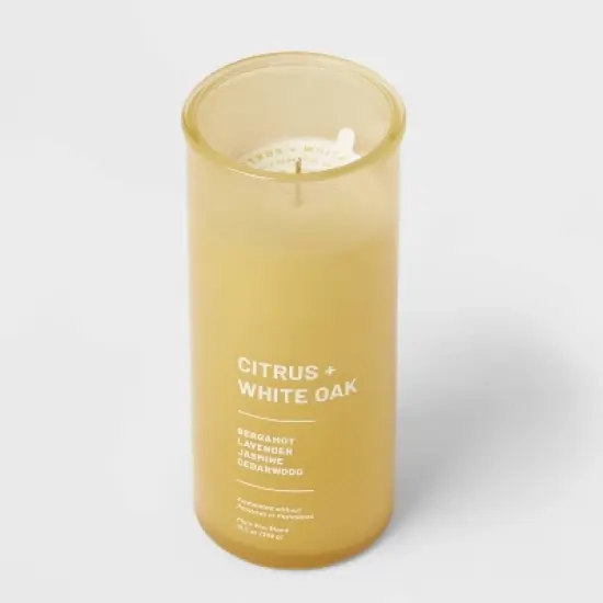Wellness Jar Citrus and White Oak Candle Yellow - Threshold&trade; image {4}