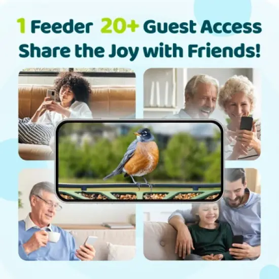 Smart Bird Feeder with Camera, Dual-Angle Views,AI Identifies 6000+ Birds,Solar-Powered, Motion Detection image {4}