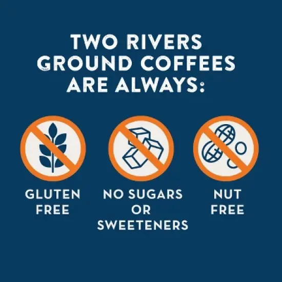 Two Rivers Coffee  Flavored Ground Coffee, Peppermint Stick, 10 oz. Bag, 6 pack image {4}