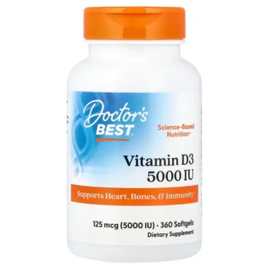 Doctor's Best Vitamin D3, 125 mcg (5,000 IU), 360 Softgels image {4}