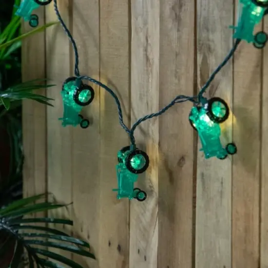 Northlight 10 Green Tractors Clear White String Light Set - 6' Green Wire image {1}