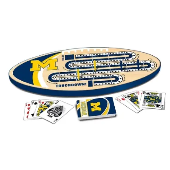 MasterPieces Officially Licensed  NCAA Michigan Wolverines Wooden Cribbage Game for Adults image {2}