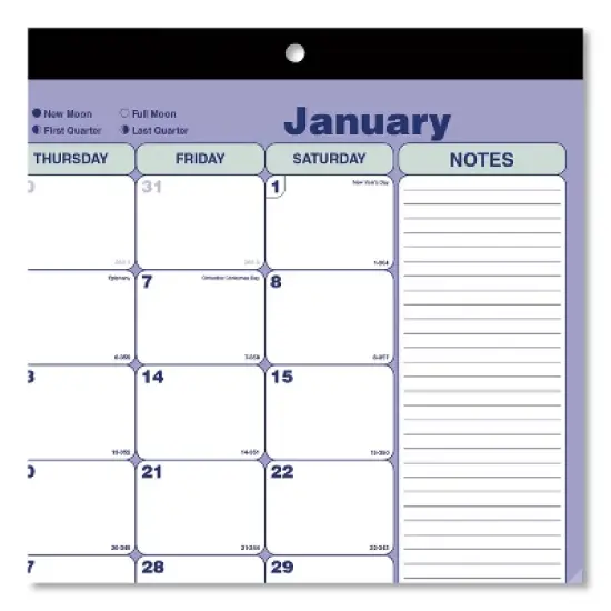 Rediform Office Products Monthly Desk Pad Calendar 12-Month January 2026 to December 2026 White image {3}