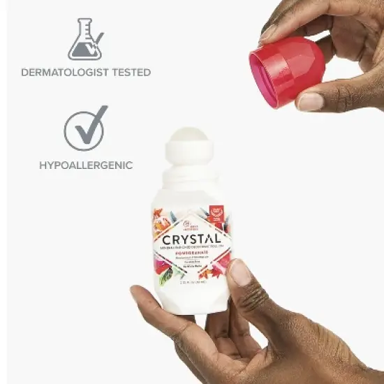 Crystal Essence Mineral Deodorant Roll-On Pomegranate 2.25 Oz image {4}