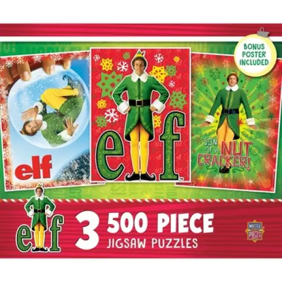 MasterPieces Puzzle Bundle - Elf 3-Pack 500 Piece Jigsaw Puzzles image {1}