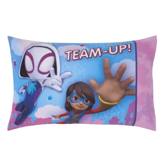 Marvel Ghost Spider, Go Ghosty Purple, Pink, and Blue 4 Piece Toddler Bed Set image {4}