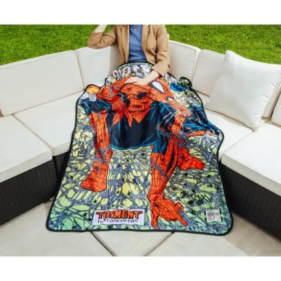 Surreal Entertainment Marvel Comics Spider-Man Comic Book Cover Fleece Throw Blanket | 45 x 60 Inches image {3}