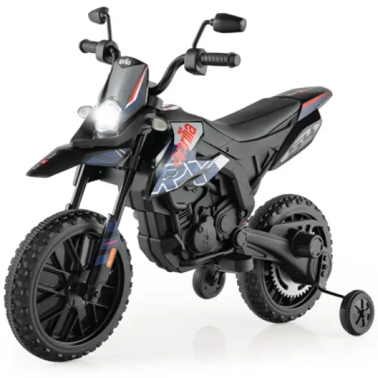 Costway 12V Licensed Aprilia Kids Ride On Motorcycle Electric Dirt Bike with Light & Music image {10}