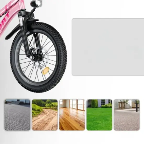 DSVIMOY 20 Inch Kids Mountain Bike for Boys & Girls Ages 7-12, 7-Speed Gears, Silver&Pink, 54.6"*20.7"*35" image {1}