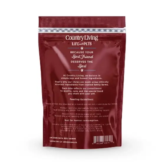 Country Living 5&rdquo;-6&rdquo; Beef Center Cut Bones for Dogs &ndash; 5 Count Bag &ndash; All-Natural, Long-Lasting Dog Chews &ndash; Single-Ingredient image {2}