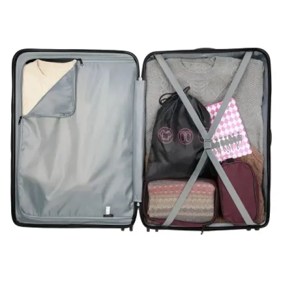 Skyline Hardside Large Checked Spinner Suitcase image {9}