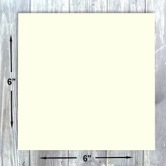 Hamilco 6x6 Cream White Scrapbook Cardstock Paper 80lb Cover Card Stock 100 Pack image {2}
