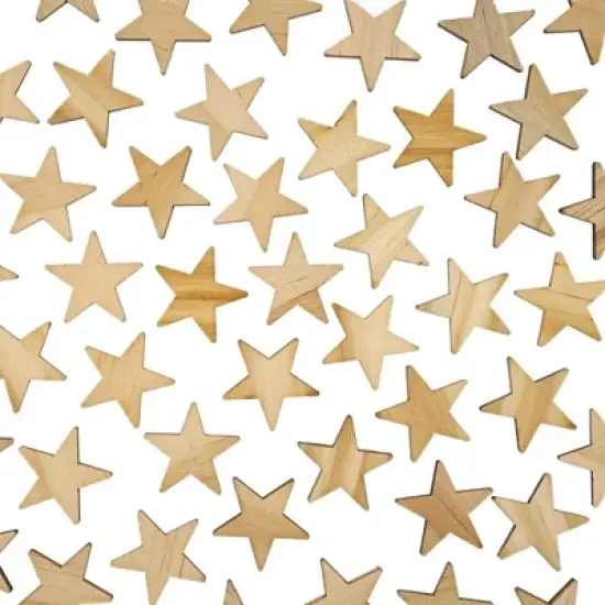 Bright Creations 100-Pack Unfinished Wood Star Cutout Pieces for DIY Crafts, 1 Inch image {3}