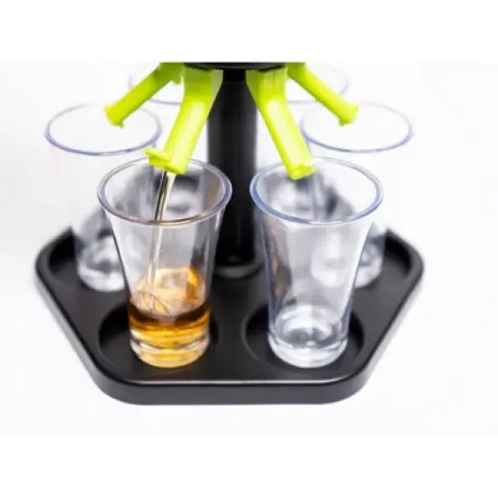 Lexi Home Plastic Liquor Shot Dispenser and Pourer with Individual Stoppers image {2}