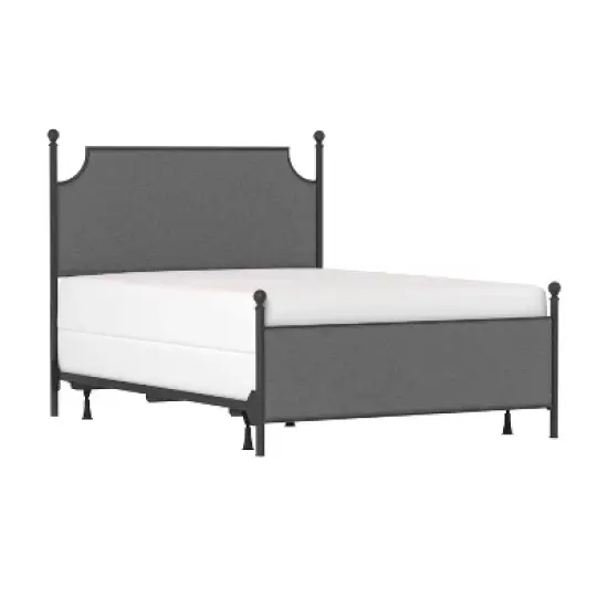 McArthur Metal and Upholstered Bed Matte Black/Gray Fabric - Hillsdale Furniture image {11}