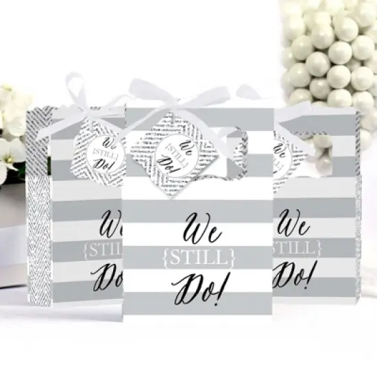 Big Dot of Happiness We Still Do - Wedding Anniversary Party Favor Boxes - Set of 12 image {2}