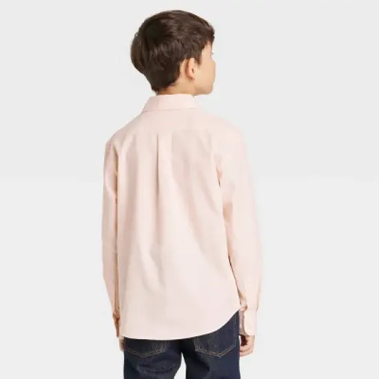 Boys' Long Sleeve Twill Button-Down Shirt - Cat & Jack&trade; image {1}