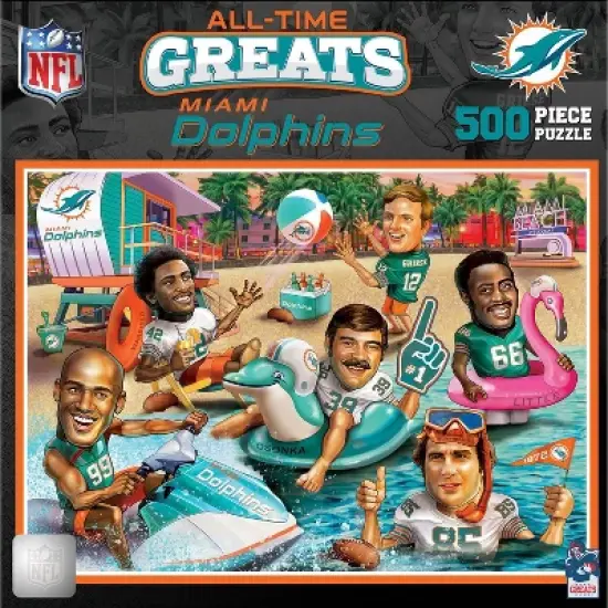 NFL Miami Dolphins All Time Greats 500pc Puzzle Game image {2}