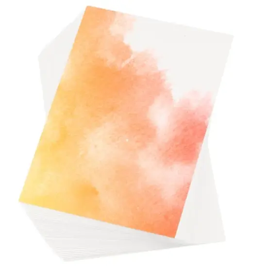 Unique Bargains Pure Cotton Water Coloring Paint Papers 100 Pcs White image {10}