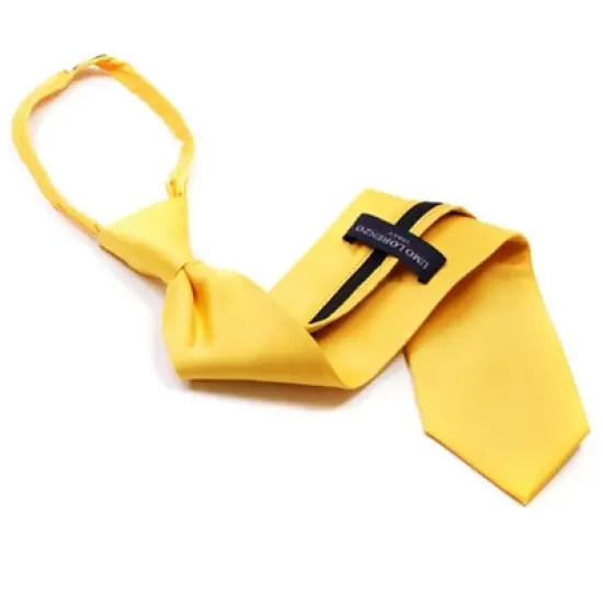 Men's Solid Color Pre-tied Zipper Necktie image {15}