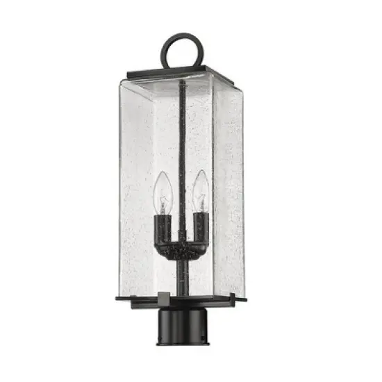 Sana Outdoor Aluminum Fixture - 2 Bulb, Dimmable, Wet Rated, 7"W x 20.25"H, Matte Black image {2}