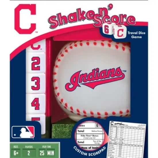 MasterPieces Officially Licsenced MLB Cleveland Indians Shake N' Score Dice Game for Kids and Families image {1}