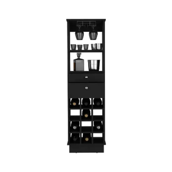 Gulches Classic Bar Cabinet: Elegant Storage for Wine Lovers image {2}