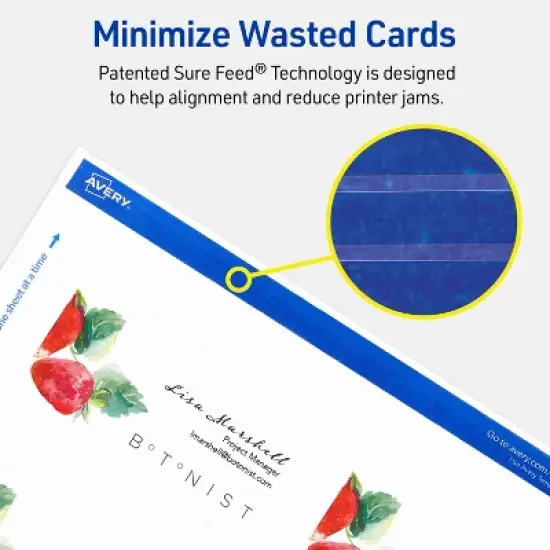 Avery 1-3/4" x 3-1/2" Rectangle Cards, Matte White, 80ct image {3}