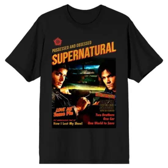 Supernatural End of the Road Tour Men's Black Short Sleeve Crew Neck Tee image {4}