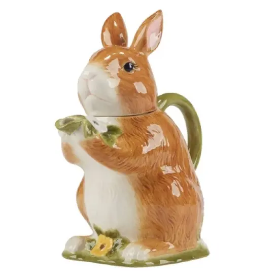 Certified International 32oz Easter Meadow 3D Bunny Teapot image {5}